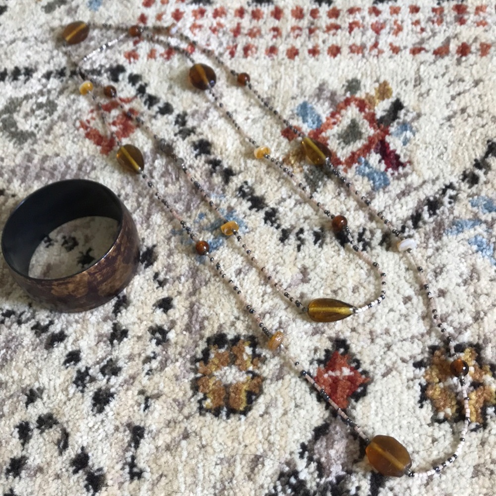 Brown Necklace & bracelet bundle
